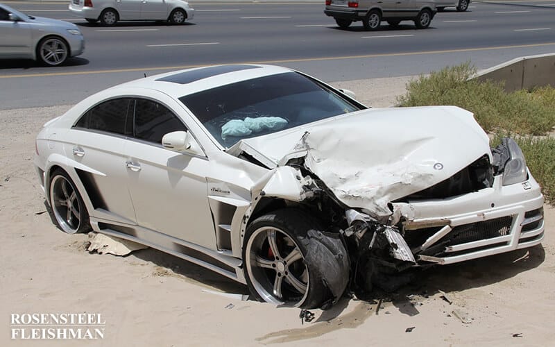 Car Accident Wipe Out on Dirt Road