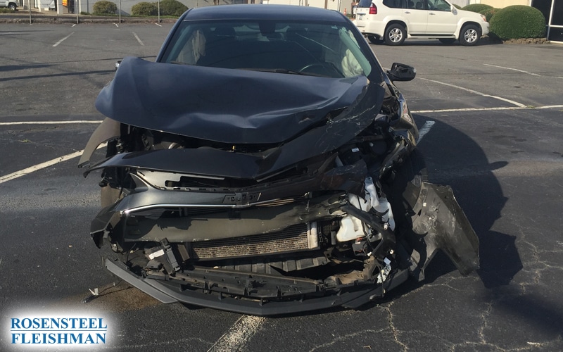 Car Accident in a Charlotte Parking Lot