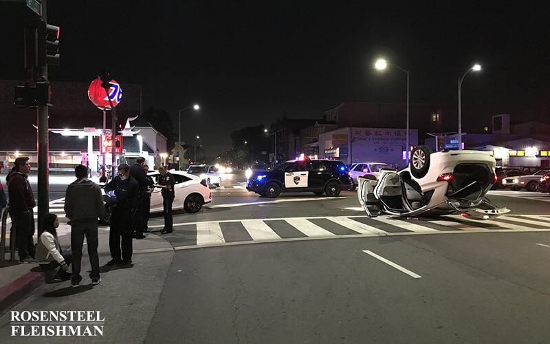 Car Flipped Over After an Accident