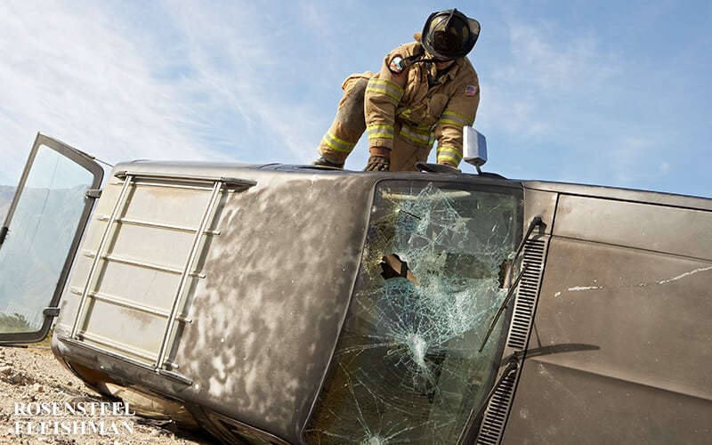 Car Flipped Over and in Need of Rescue