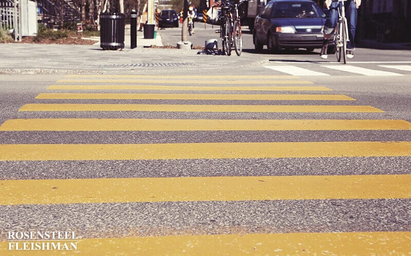 Yellow Crosswalk for Pedestrian Crossing