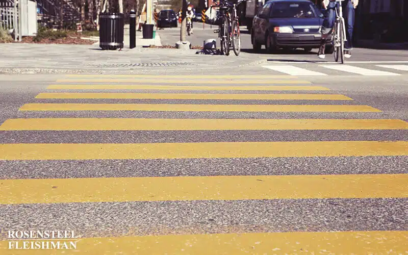 Yellow Crosswalk for Pedestrian Crossing