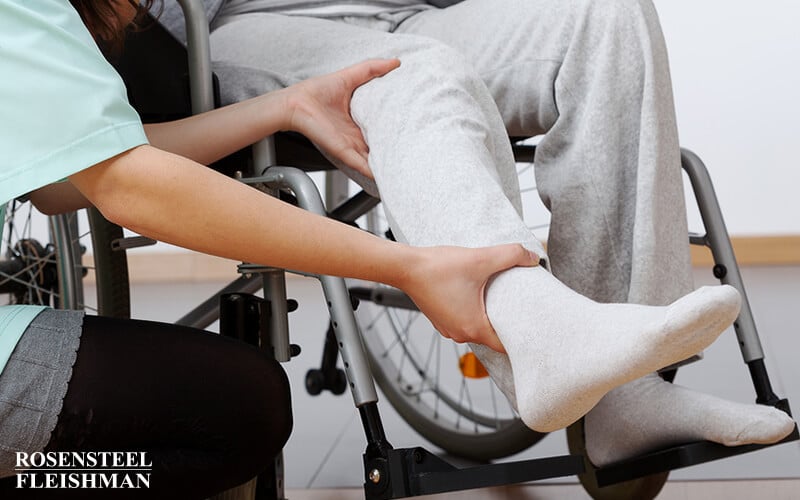 Disabled Individual in Wheelchair During Rehabilitation