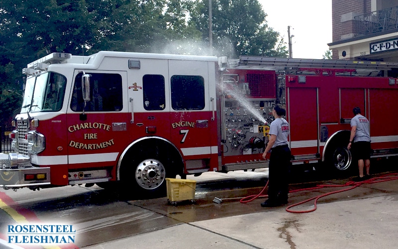 Emergency Fire Truck Wash in Charlotte, North Carolina