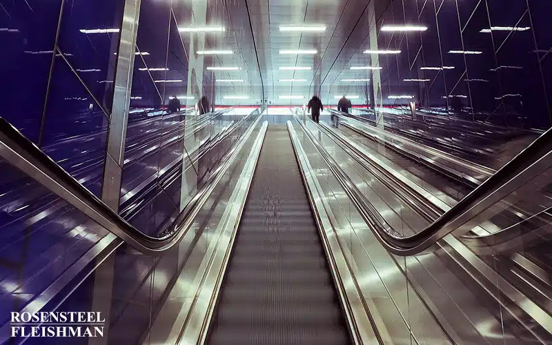 Escalator Going Up Close-Up