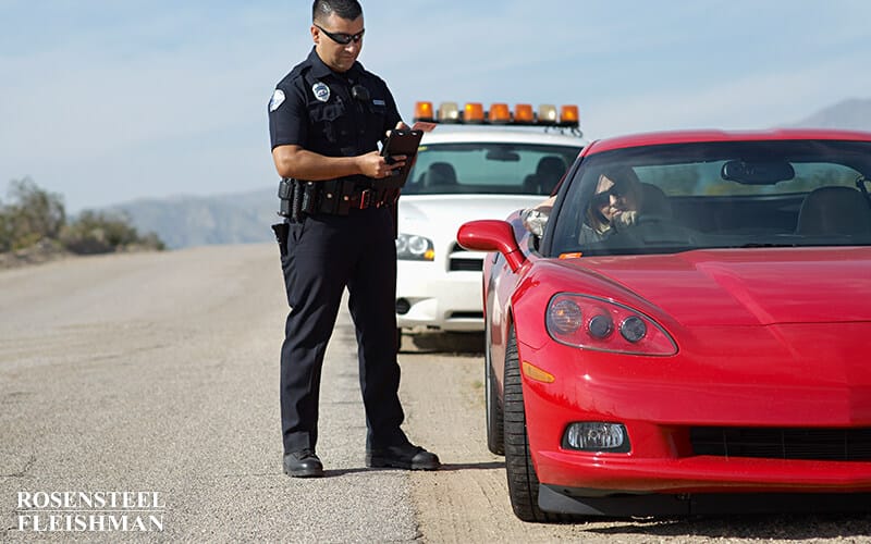 Fast Car Pulled Over for Speeding