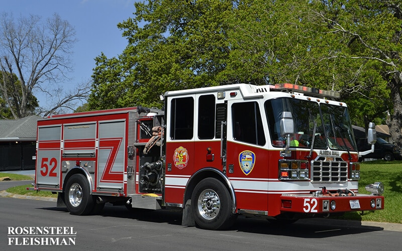 Fire Truck with Firefighters