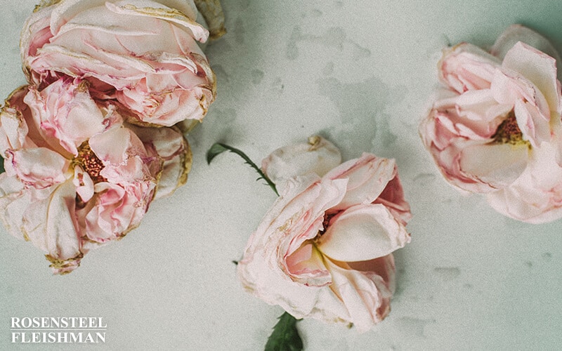 Flowers on a Casket at a Funeral for the Deceased