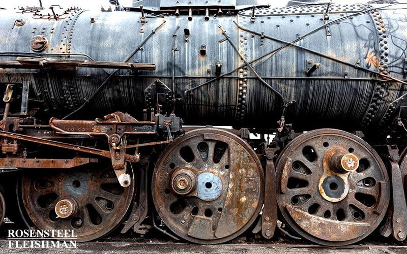 Locomotive with Rusted Wheels