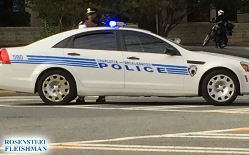 Police Car in Downtown Charlotte, North Carolina