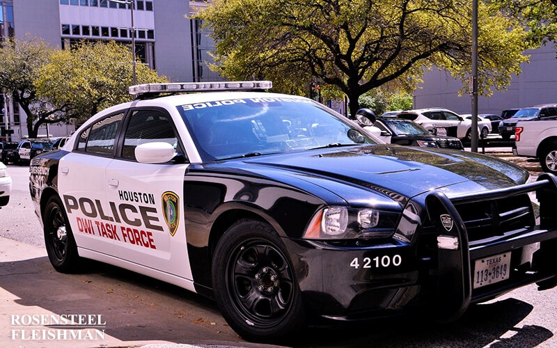 Police Car with Officer in Charlotte, North Carolina