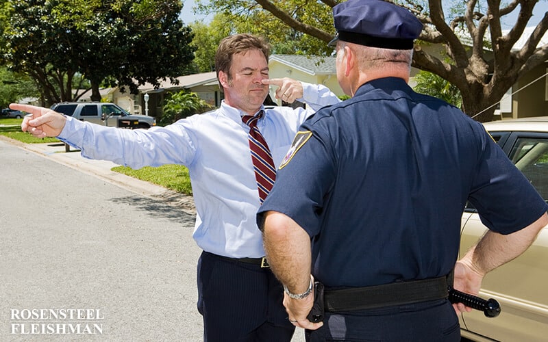 Police Roadside Test for Drunk Driving