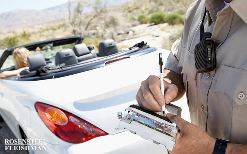 NC Police Writing Traffic Ticket