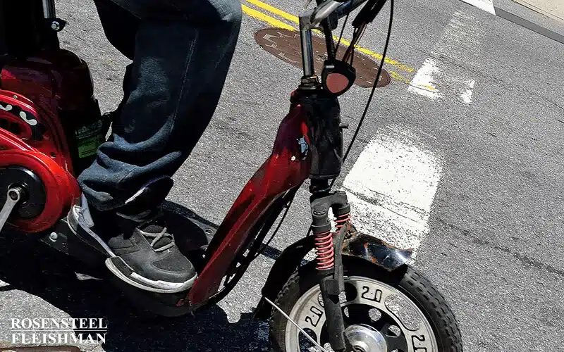 Red Electric Moped Scooter